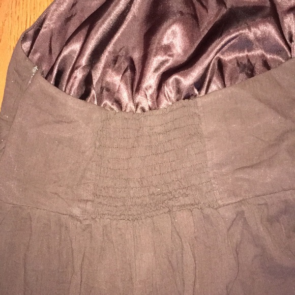 🍂🍁 Fall Robbie Bee Brown Halter Tiered Maxi Dress Sz 12 - Picture 8 of 8